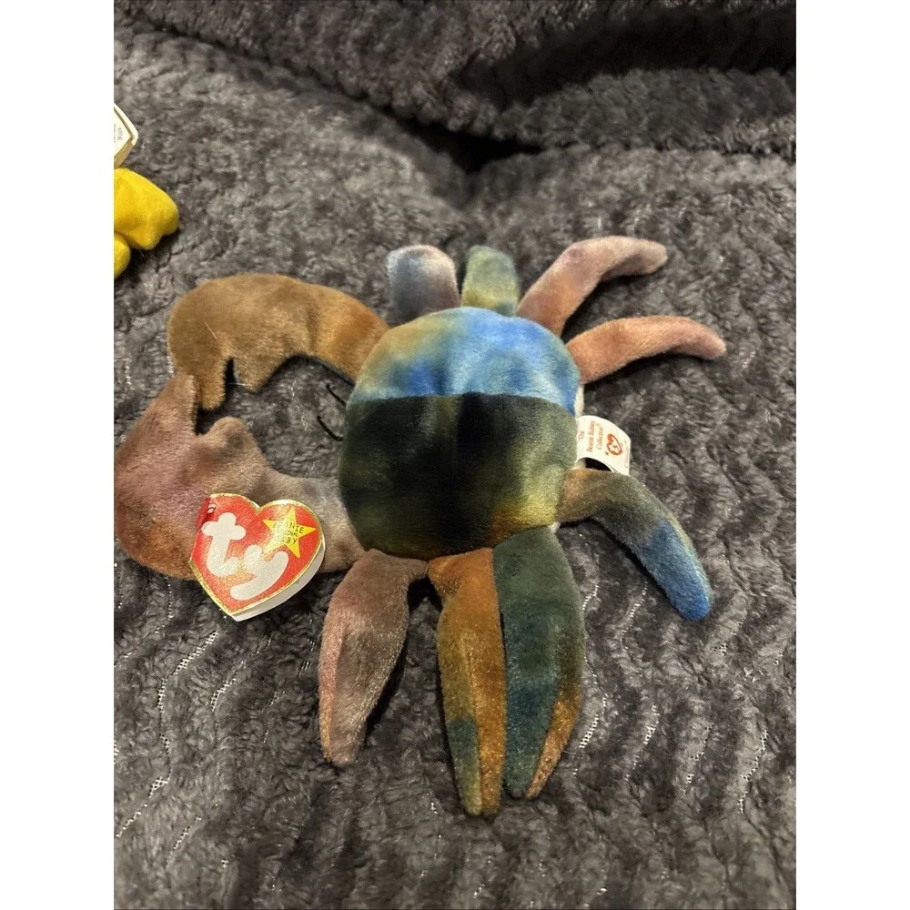 Lot Of 3 TY Beenie Babies Claude, Gobbles, Knuckles